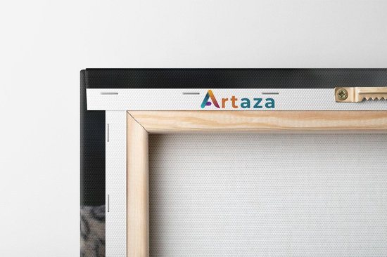 Artaza Peinture sur Toile Léopard aux Yeux Bleus - 100x80 - Groot - Photo sur Toile - Impression sur Toile