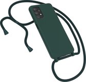 Samsung Galaxy A32 5G Hoesje Groen - Siliconen Back Cover met Koord