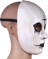 verkleedmasker The Purge PVC wit/zwart one-size