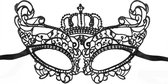 verkleedmasker Masquerade kroon dames zwart one size
