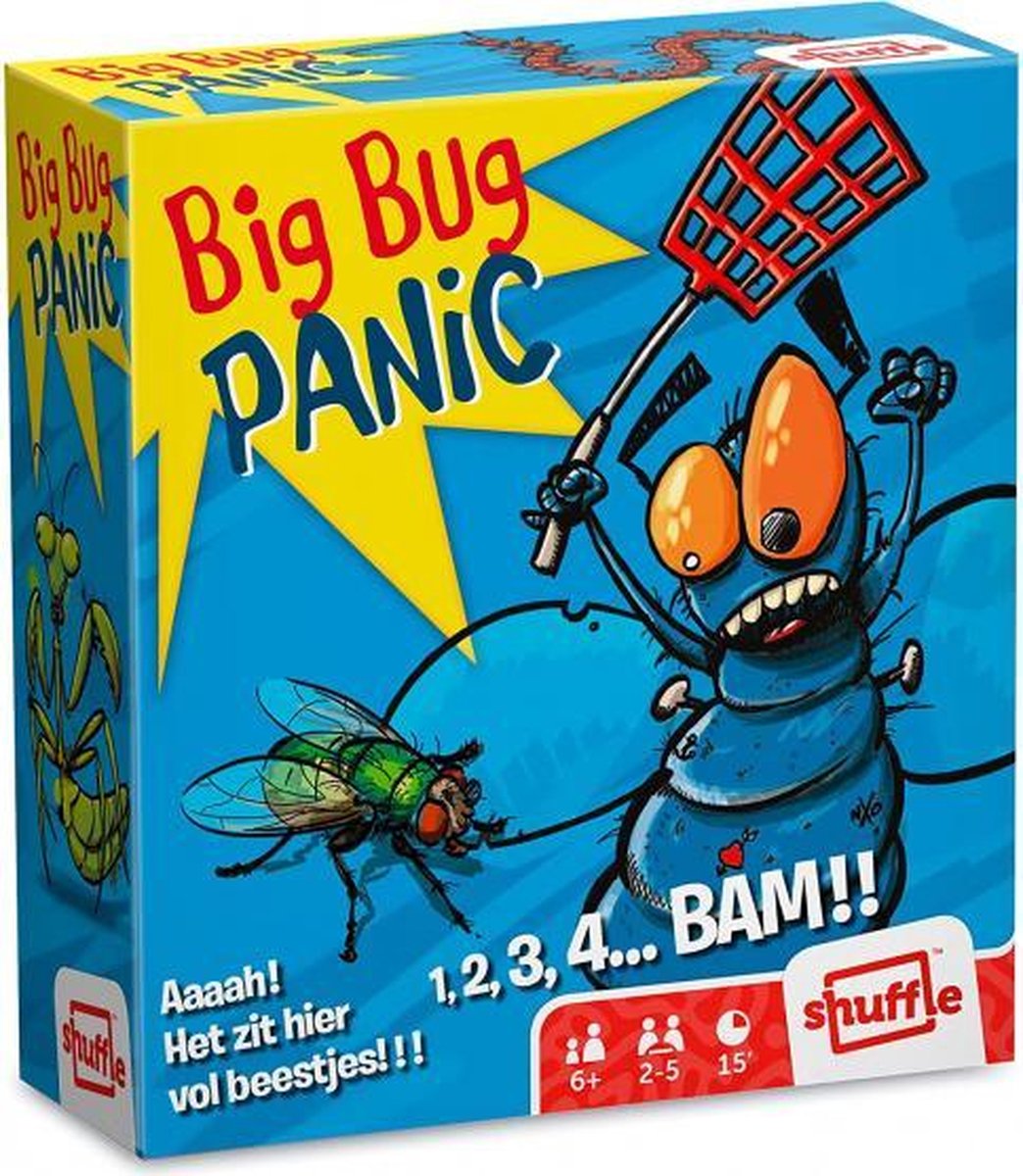 kaartspel Big Bug Panic 12,5 x 11,5 x 4,5 cm karton blauw
