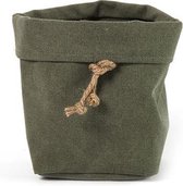 opbergmand Oakes 18 cm textiel groen