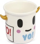 mini-bloempot Tokidoki Yo 8,5 cm keramiek wit