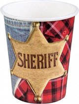 bekertjes Wild West 250 ml papier 6 stuks