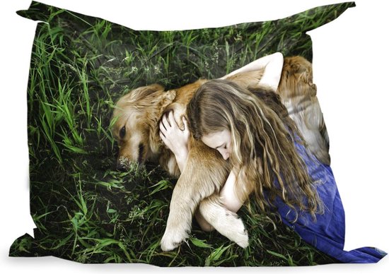 tussen Ontdooien, ontdooien, vorst ontdooien teugels PillowMonkey zitzak - Hond - Kind - Gras - 140x100 cm - Binnen en Buiten |  bol.com