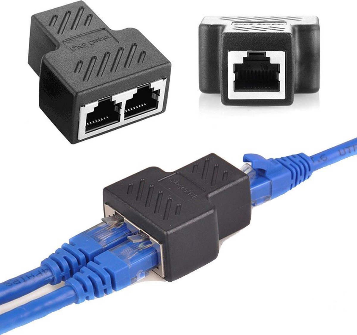Internet Kabel Splitter - 1 naar 2 - Netwerk Adapter - Ethernet Kabel  Connector | bol.com