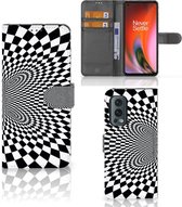 Telefoonhoesje met Pasjeshouder OnePlus Nord 2 5G Wallet Book Case Illusie