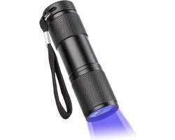 UV Zaklamp Ultraviolet Urine Detector Compacte Zaklamp UV Lamp LED Blacklight Aluminium - Zwart