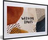 Cadre photo avec affiche - 'Welcome home' - Proverbes - Citations - 60x40 cm - Cadre pour affiche