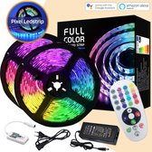 Multicolor Led Strip 10 Meter - Ledstrip - Led Strips - Google Home en Alexa - Ledstrips - Smart Lamp - Lichtstrip - Met Afstandsbediening en App