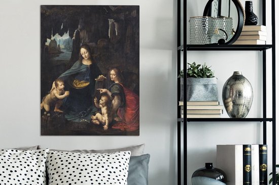 Tableau sur Toile La vierge aux rochers - Leonardo de Da Vinci - 60x80 cm - Décoration murale