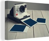 Canvas Schilderij Vintage - Polaroid - Camera - 30x20 cm - Wanddecoratie