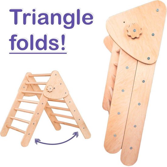 PLAYWALL Triangel klimspel Montessori klimrek hout – Nancy Homestore