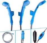 AREBOS Camping Douchekop 12 V Auto Buitentuin Hondendouche Dompelpomp Blauw