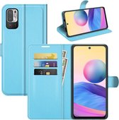 Book Case - Xiaomi Redmi Note 10 5G Hoesje - Lichtblauw