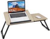 LaptopTafel -Hossiejoy multifunctionele tafel hoek verstelbare laptop tafel laptop stand lapdesk bed lade notebook, houten boek staan ​​tafel tafel tafel voor sofa, bed, patio, balkon, tuin e
