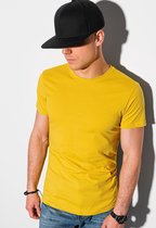 T-shirt - basic - heren - Geel - S1370-8
