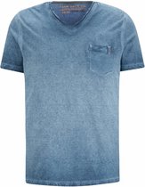 Camp David ® gestreept t-shirt Oil Dyed met print op de achterkant
