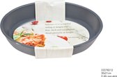 1x Grijze ovale glazen ovenschaal 2,4 liter 30 x 21 cm - Ovenschotel schalen - Bakvorm - Ovenschalen