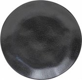 Costa Nova Riviera - vaisselle - assiette petit déjeuner Sable Noir - faïence - noir mat - lot de 6 - rond 21,6 cm