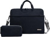 Backtonext-Laptoptas-navy blue  voor 15,6 inch Mac-Book -Windows-of Chromebook-weersbestendig-schoudertas