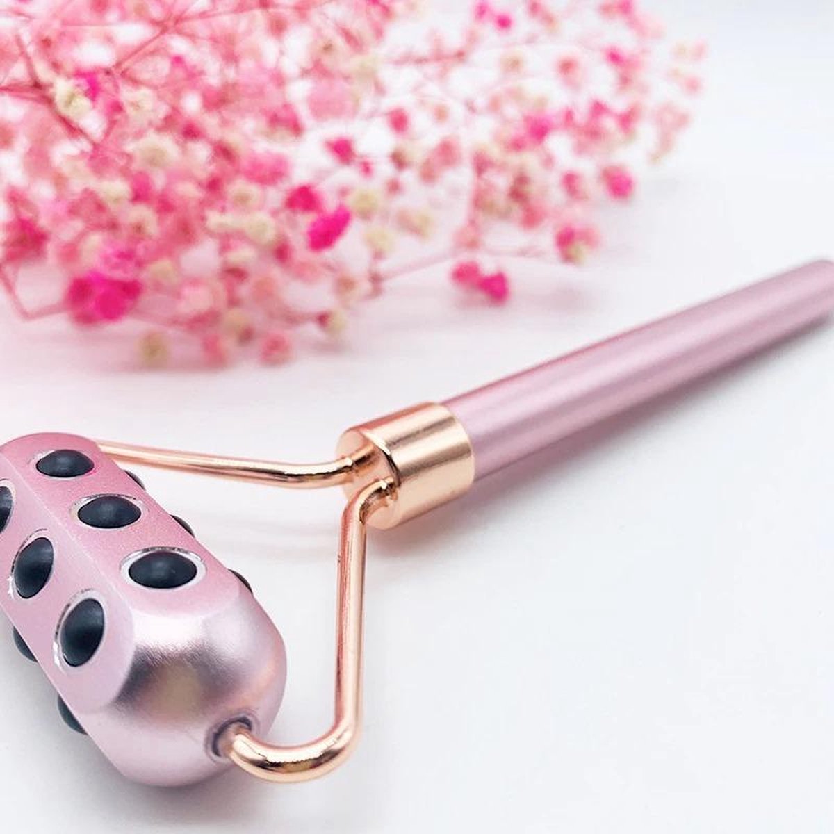 Goedkoopste Germanium Jade Roller - Gezicht Beauty Massage - Gezichtsmassage - Roze