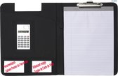 Klembord met Omslag - Rekenmachine - Clipboard - A4 - Leder