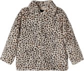 NAME IT NKFMADDIE FAUX FUR JACKET Meisjes Jas - Maat 134