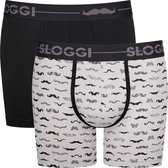 Sloggi 2-pack Boxershort Go - Movember  - S   - Wit