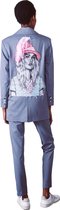 ILJA - Mouse blazer with Pink embroidery - Grijs - M