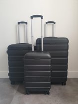 3-Delige harde kofferset ABS - Zwart