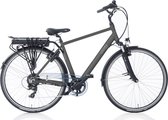 Villette Le Bonheur, elektrische herenfiets, 7 speed, geveerd, 54 cm, grijs