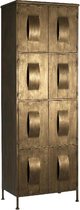 Kast - Opbergkast - Kast Industrieel - Luxe Kast - Industriële Kast - Metaal - Goud - 184 cm hoog