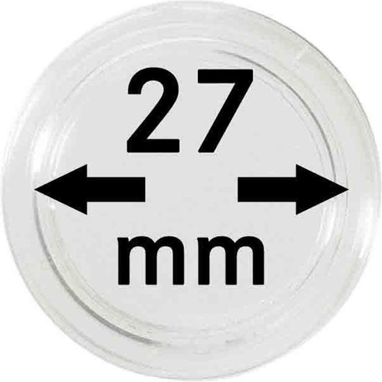 Afbeelding van het spel Lindner Hartberger muntcapsules Ø 27 mm (10x) voor penningen tokens capsules muntcapsule