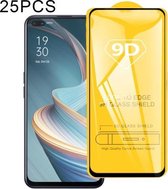 Voor OPPO Reno4 Z 5G 25 PCS 9D Volledige lijm Volledig scherm Gehard glasfilm: