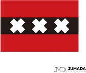 Jumada's Amsterdamse Vlag - Flag of Amsterdam - Vlag Amsterdam - Vlaggen - Polyester - 150 x 90 cm