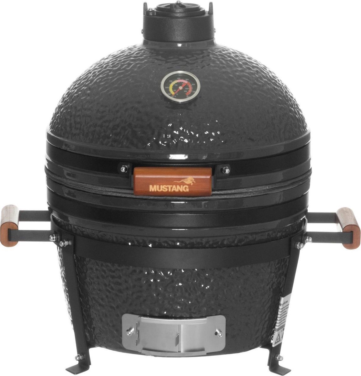 Mustang Kamado S 16 inch - Ø 325 cm - Keramische barbecue - Met glasvezelafdichting - Grilloppervlak diameter 325 cm - Kleur grijs.
