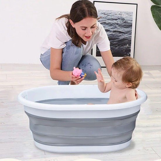 Multifunctionele Opvouwbaar Wasmand Siliconen - Emmer/Wasmand/Afwasbak - Ruimtebesparende Wasemmer - Afwasteil Opbergmand - Inklapbare Teil Voor Wasgoed/Afwas/Kleding/Speelgoed/Dekens - Wasbox Mand Met Handvat - Speelgoedmand - 25 Liter