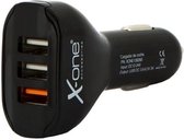 Auto oplader ONE 3 x USB-A Zwart