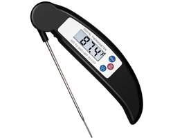Digitale Vleesthermometer zwart - Keuken Thermometer - Temperatuur meter tot wel 300 °C - BBQ vlees