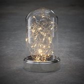 Bel wit zilver koord 30led op batterij - h18xd10cm