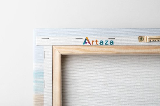 Artaza Canvas Schilderij Drieluik Helder Witte Strand Met Zee Uitzicht - 90x60 - Foto Op Canvas - Canvas Print