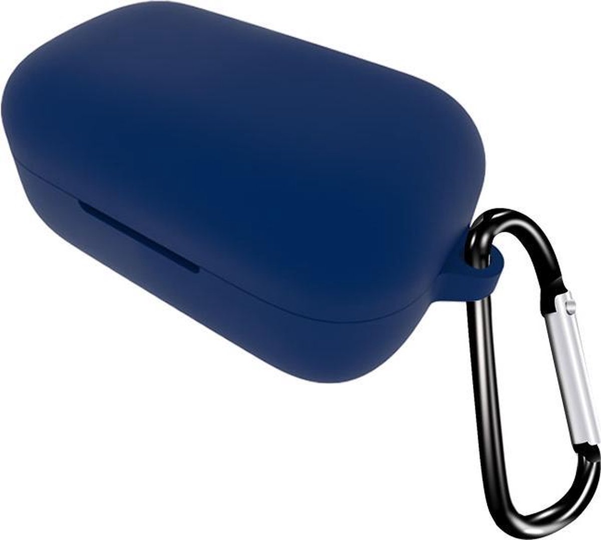 Hoesje Geschikt voor Sennheiser Momentum True Wireless 2 - Siliconen met Clip – Donkerblauw