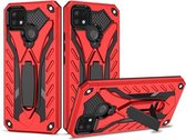 Voor OPPO Realme C21Y Schokbestendige TPU + pc-beschermhoes met houder (rood)