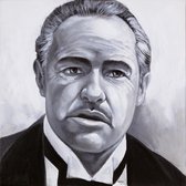 Don Corleone 3 - Marlon Brando - The Godfather - Poster - 40 x 40 cm