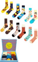 Twister Socks - Vrolijke ontwerp - 6 Paar - Maat 43-46 - Sokken - Naadloos - Giftbox - Cadeau
