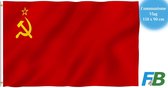 F4B Sovjet-Unie Vlag | 150x90 cm | Communisme Vlag | USSR | 100% Polyester | Messing Ogen | Weerbestendig