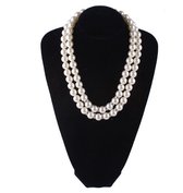 Collier de perles rondes en alliage de zinc avec perles simulées pour femmes