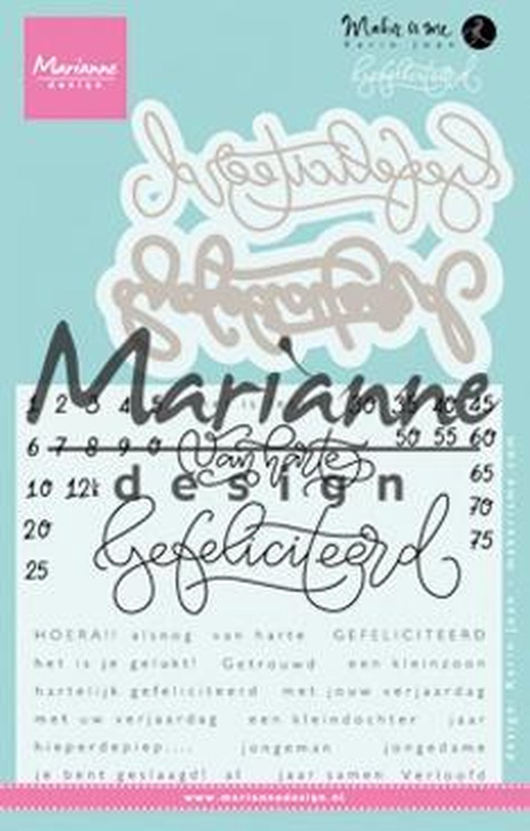 Stempel - Clear stamp - Karin Joan - Gefeliciteerd