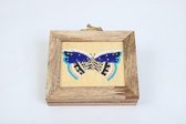 See Me Design geborduurde houten clutch handtas met de hand gemaakt